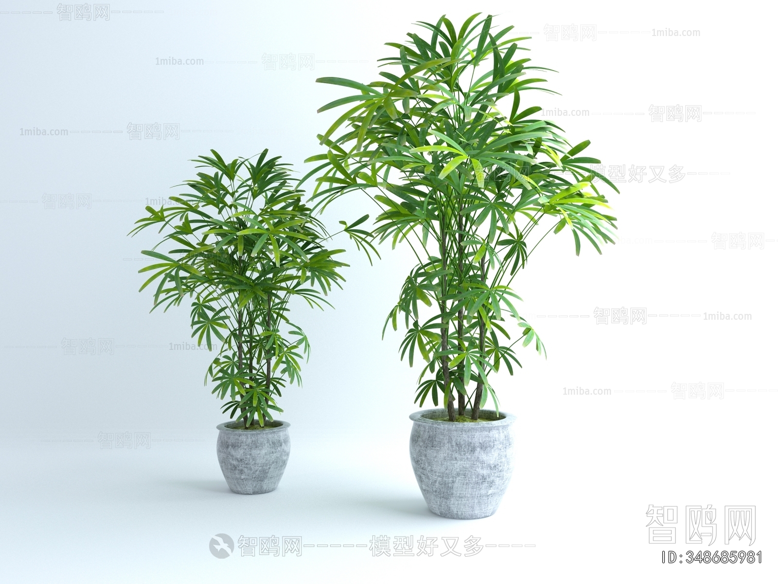 Wabi-sabi Style Ground Green Plant Potted Plants