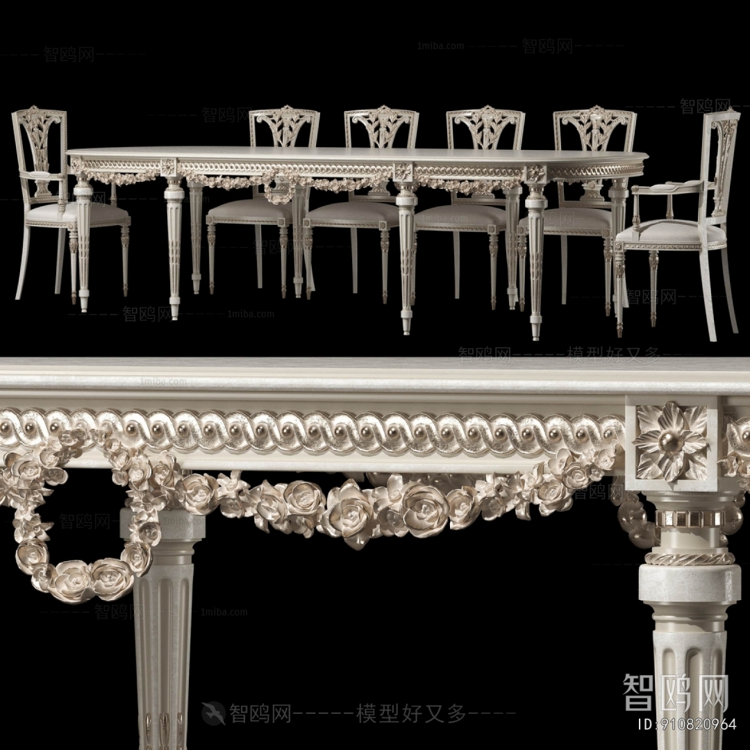 European Style Dining Table And Chairs