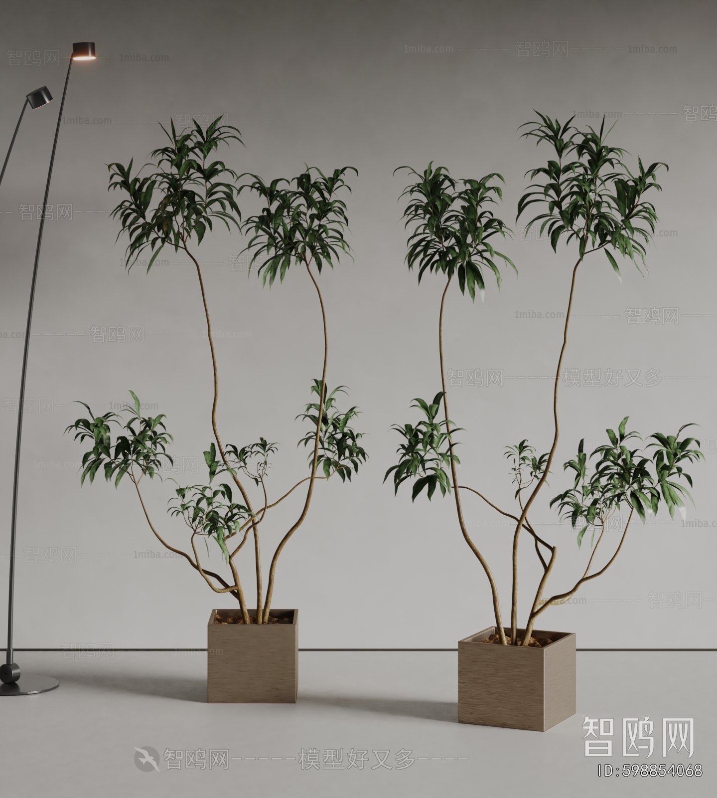 侘寂风落地绿植盆栽