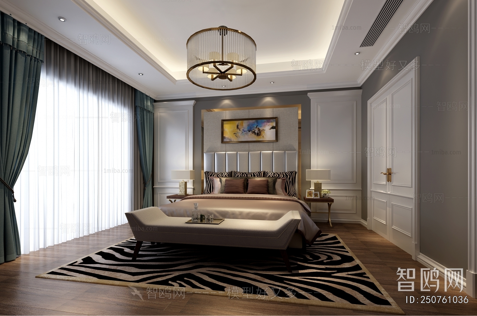 Simple European Style Bedroom