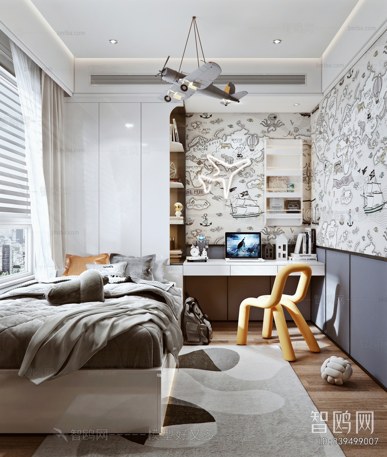 Modern Boy's Room And Son's Room