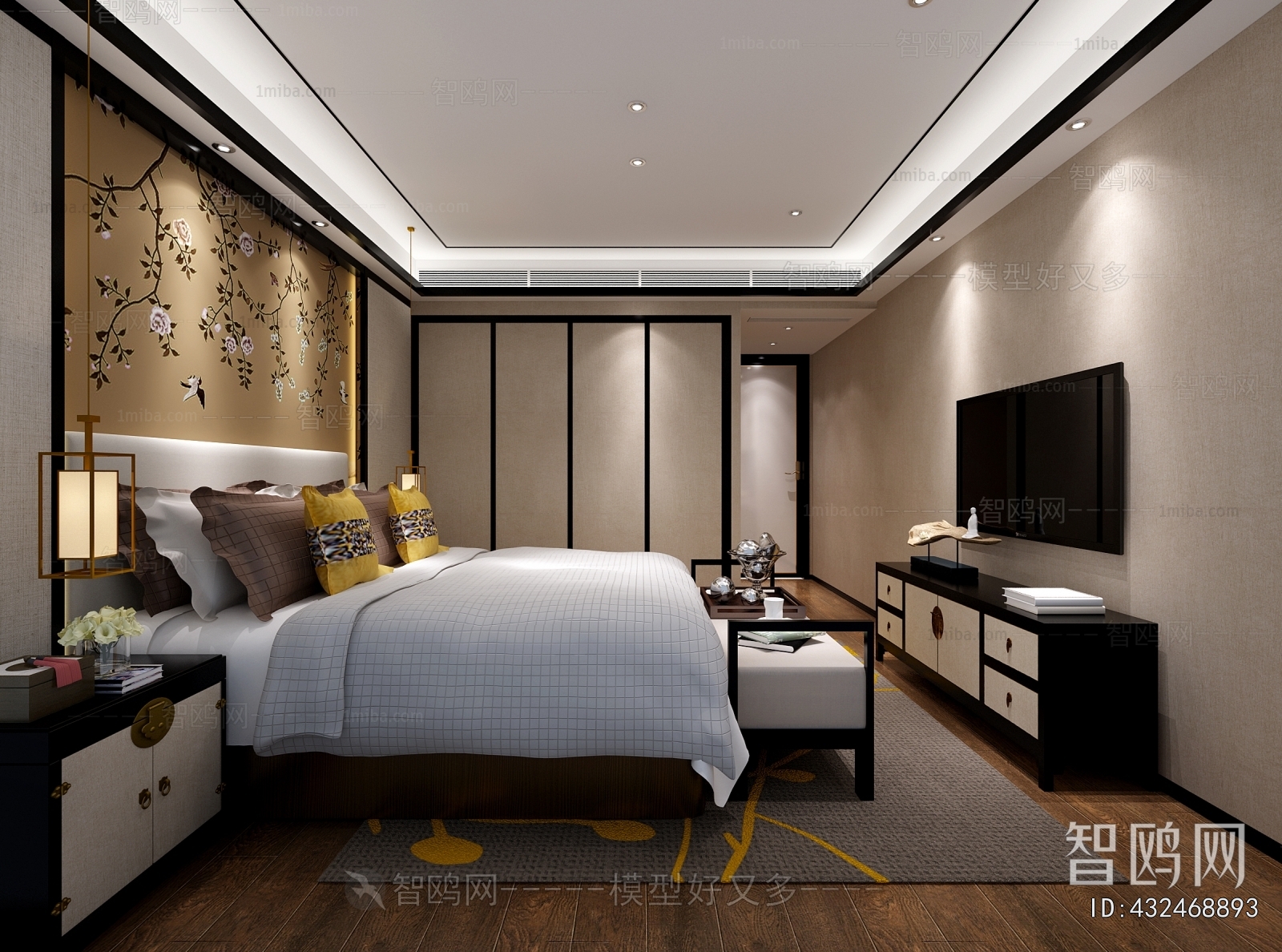 New Chinese Style Bedroom