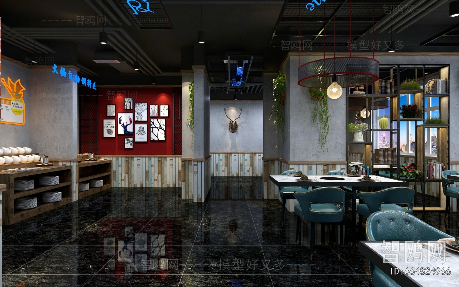 Industrial Style Hot Pot Restaurant