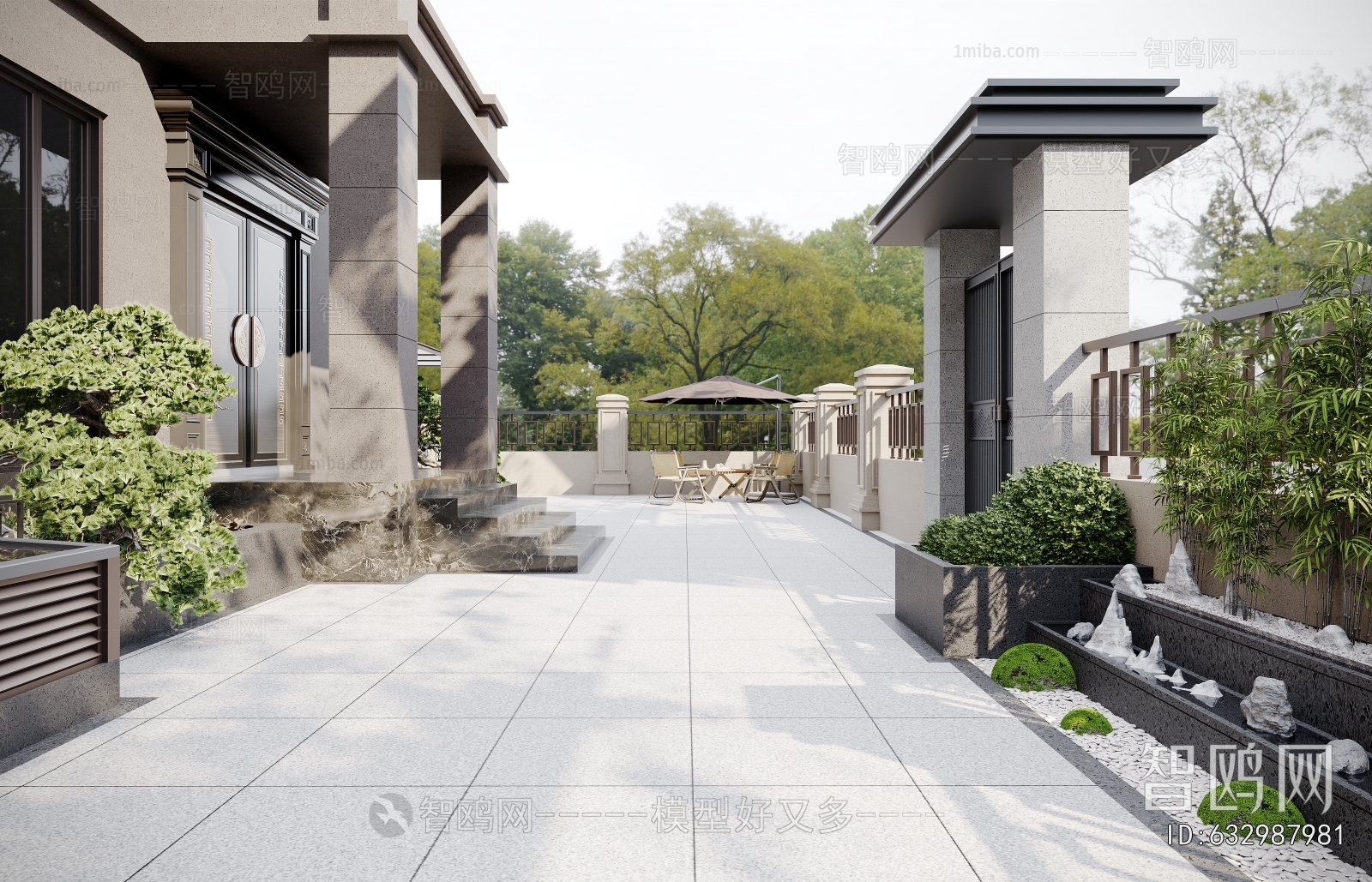 New Chinese Style Courtyard/landscape