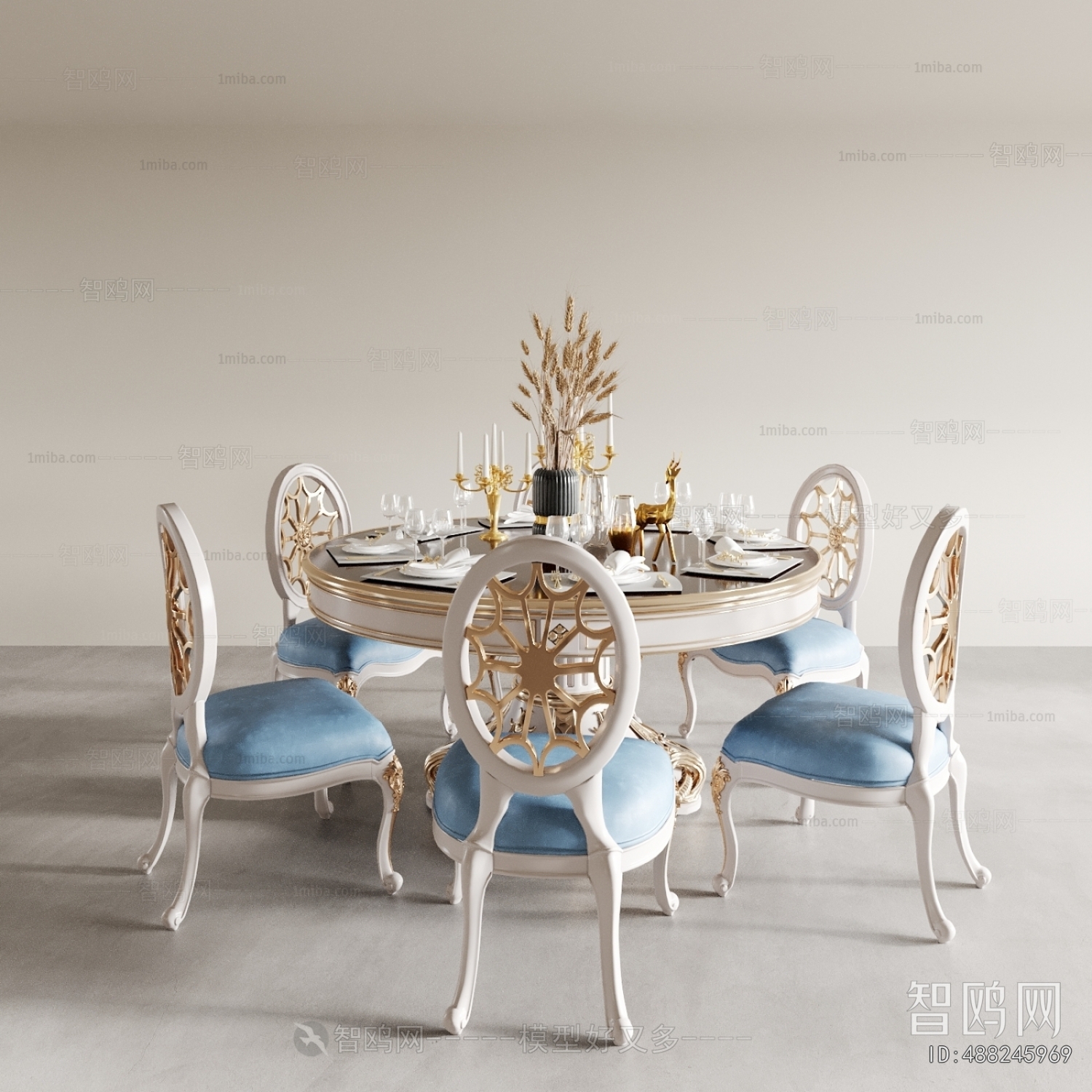 European Style Dining Table And Chairs