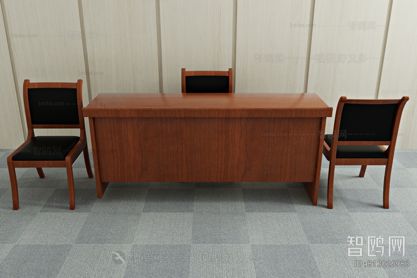 New Chinese Style Office Desk And Chair