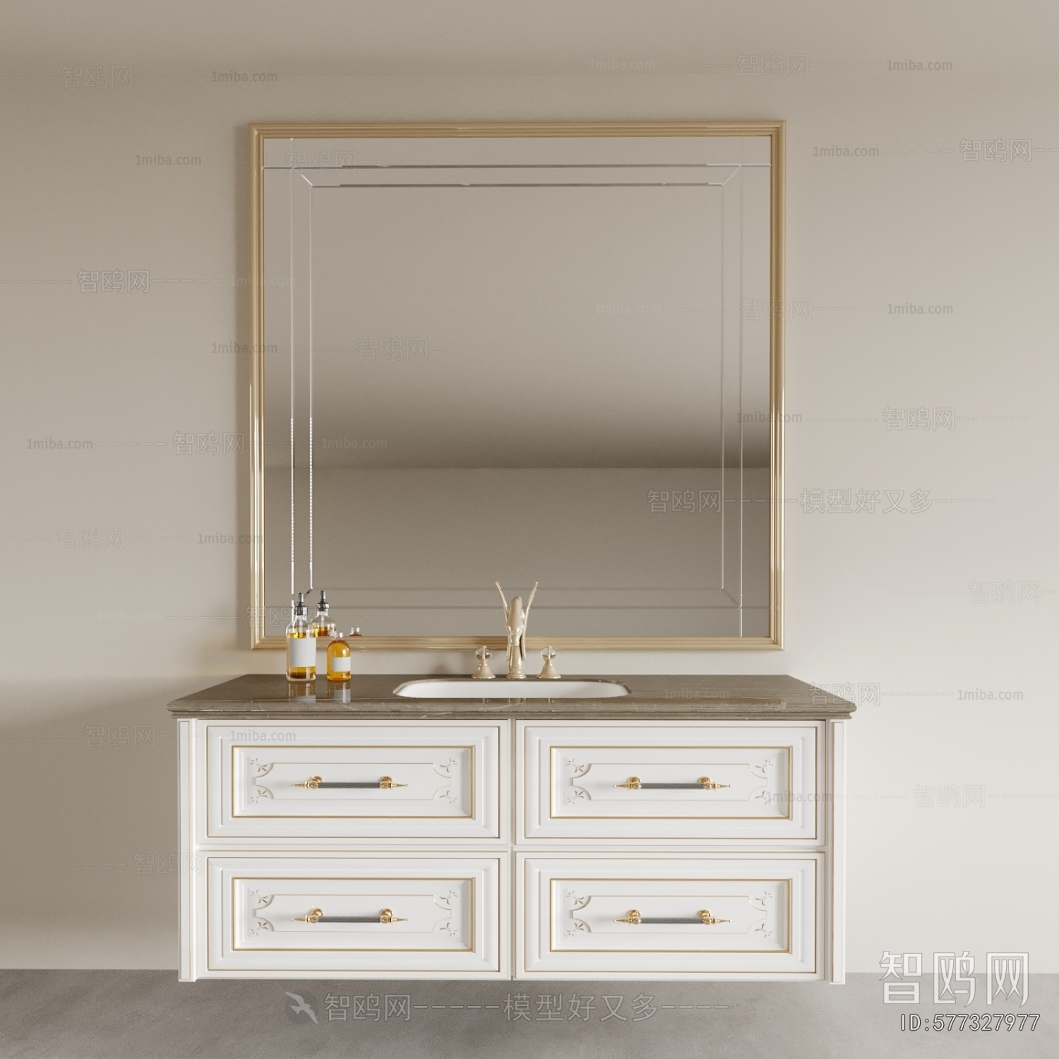 Simple European Style Bathroom Cabinet