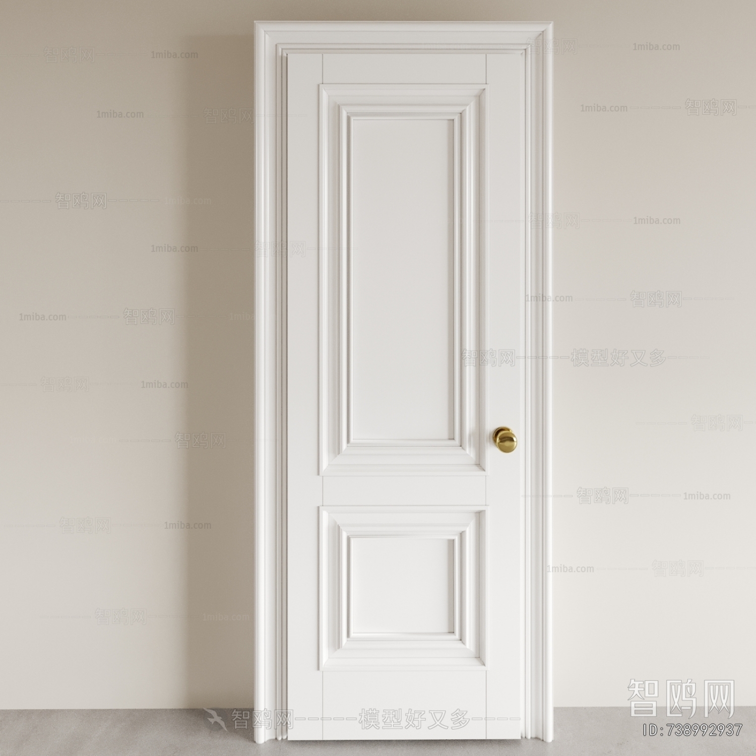 Simple European Style Single Door