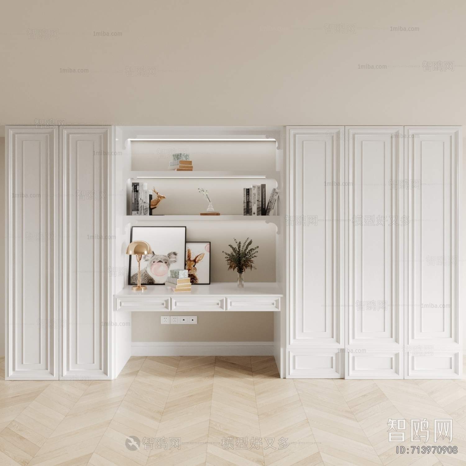 Simple European Style Bookcase