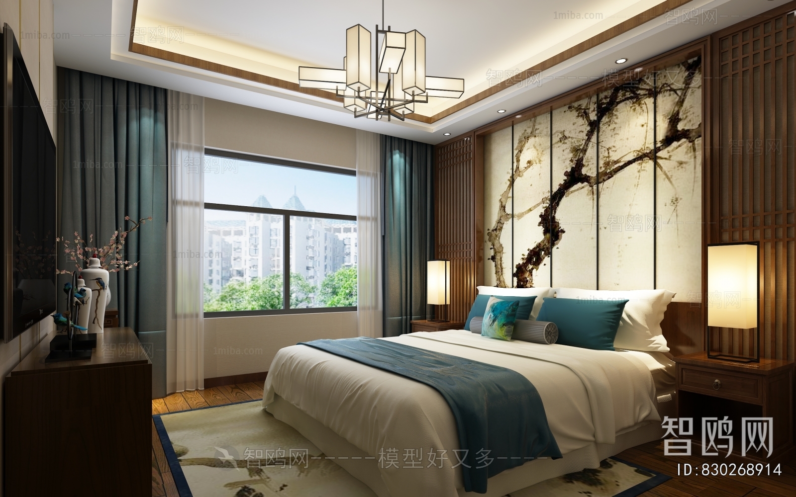 New Chinese Style Bedroom