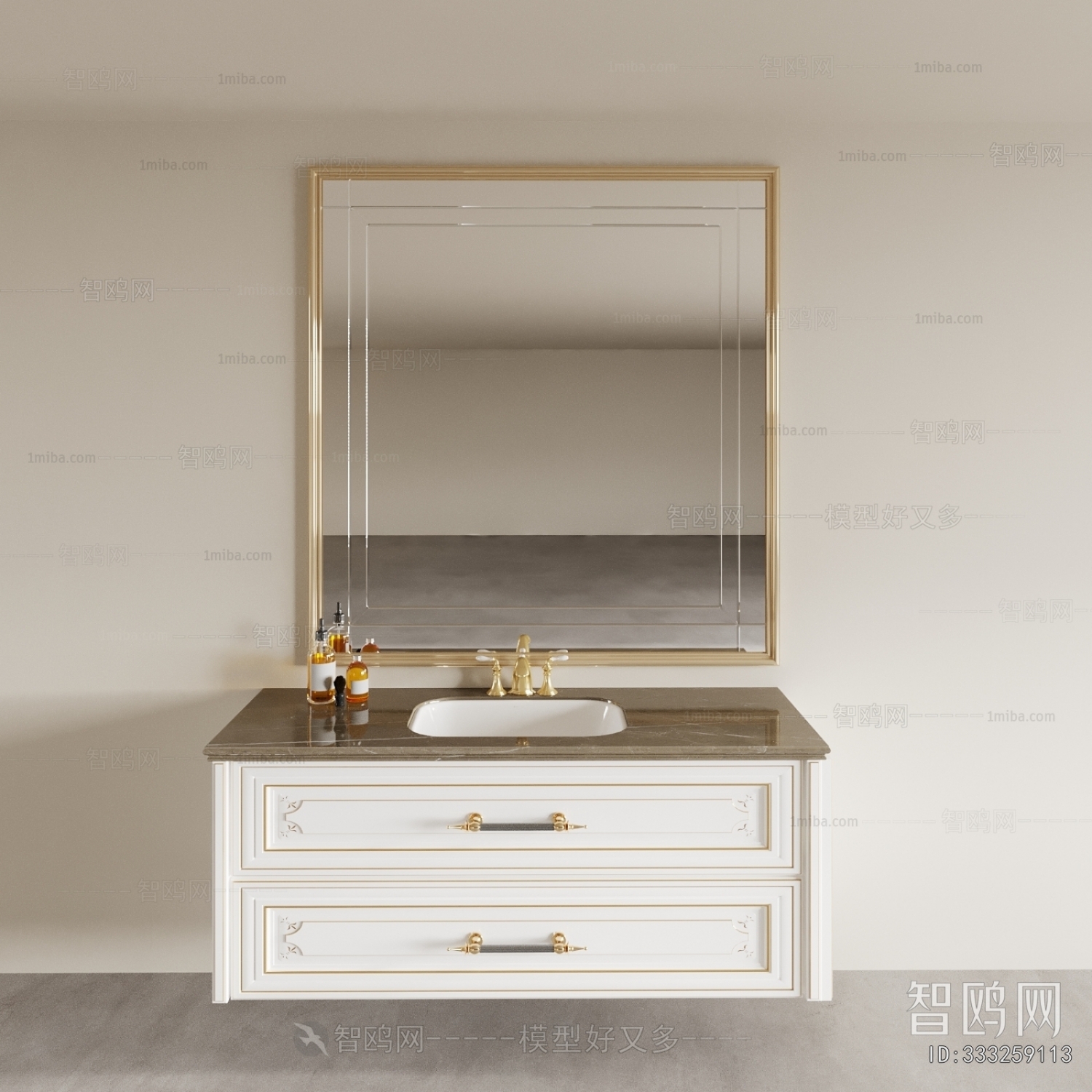 Simple European Style Bathroom Cabinet