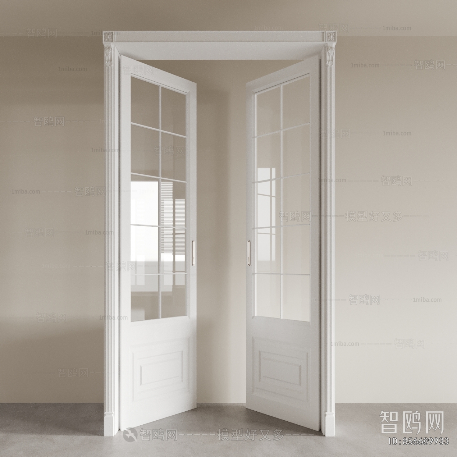 Simple European Style Double Door