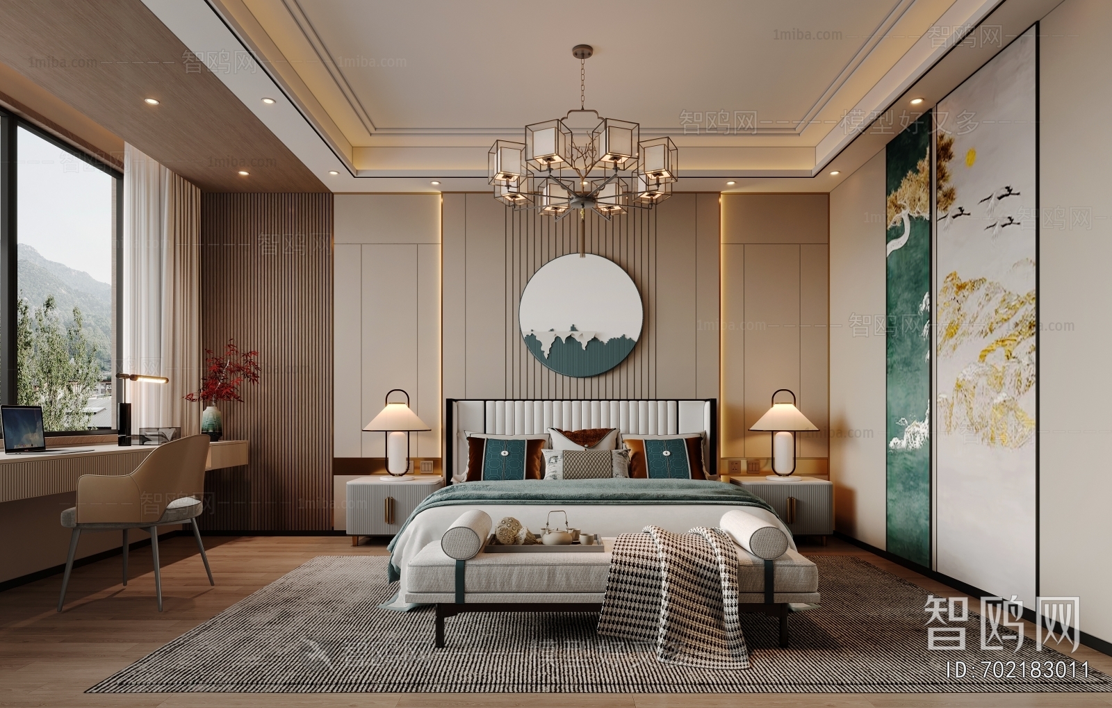 New Chinese Style Bedroom