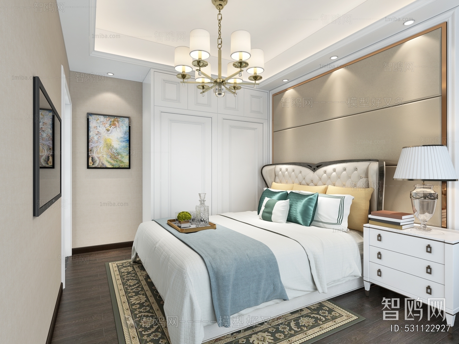 Simple European Style Bedroom