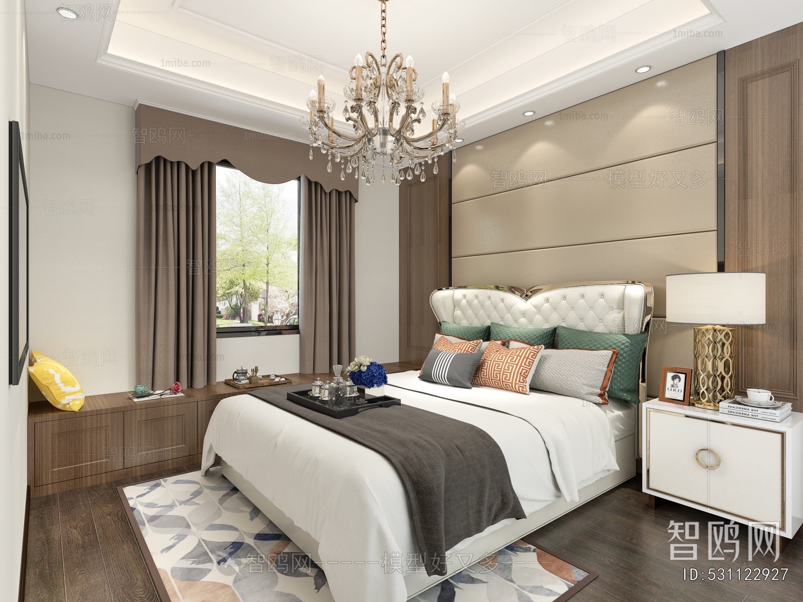 Simple European Style Bedroom