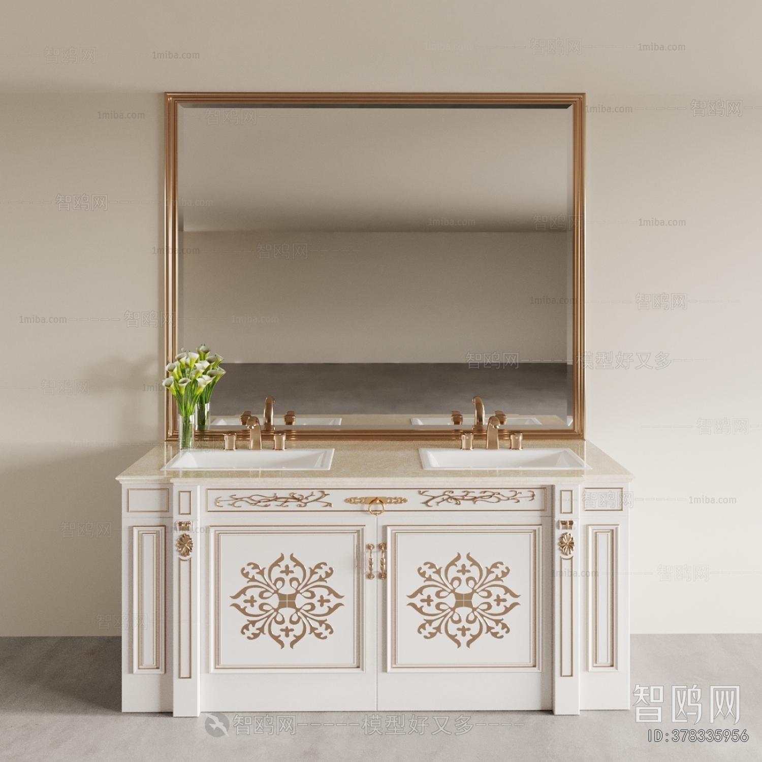 Simple European Style Bathroom Cabinet