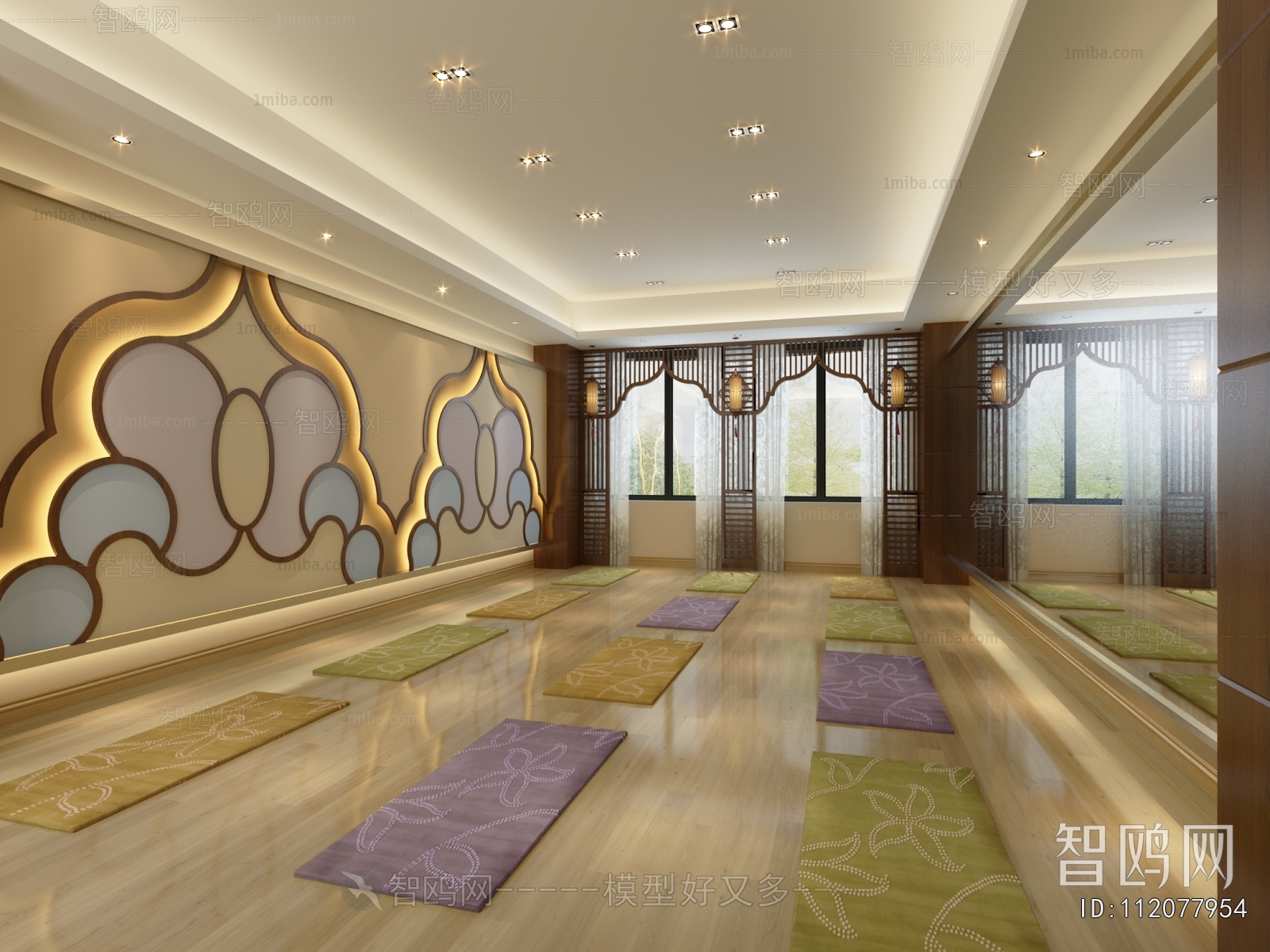 Southeast Asian Style Yoga Room