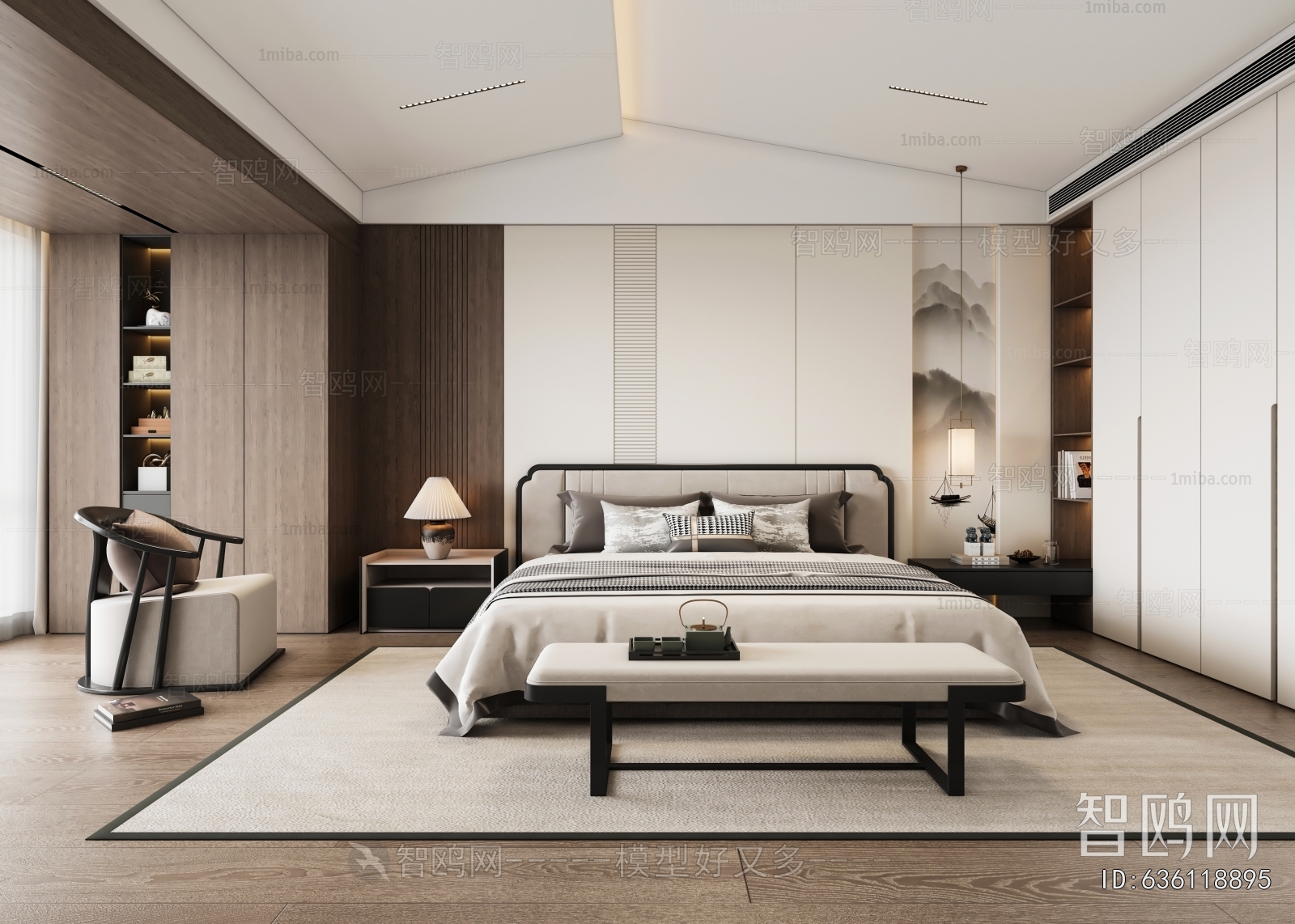 New Chinese Style Bedroom