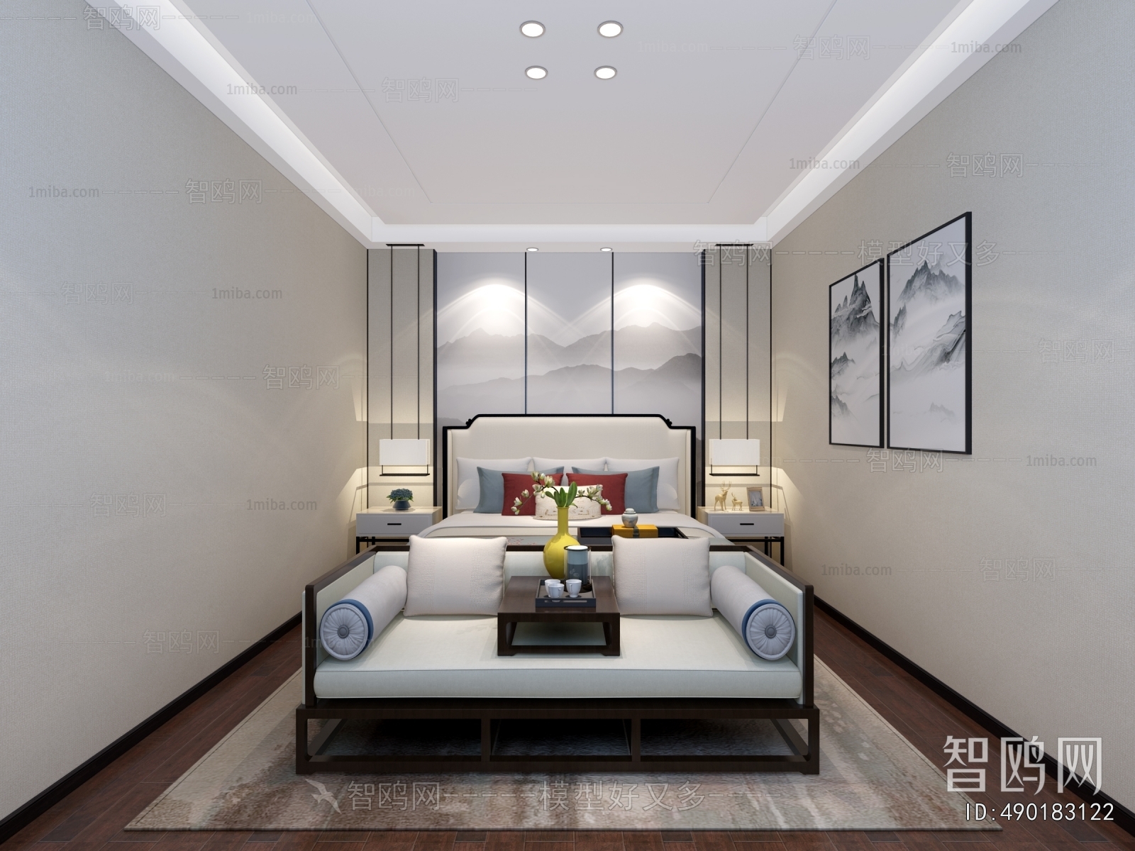 New Chinese Style Bedroom