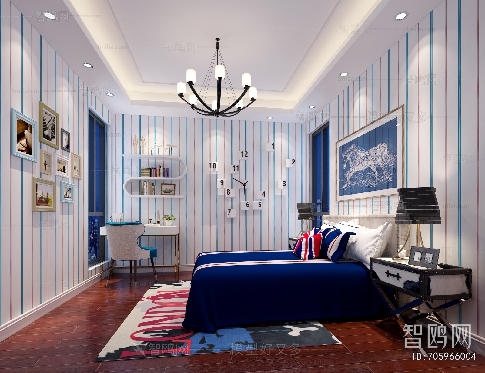 Post Modern Style Boy's Room And Son's Room