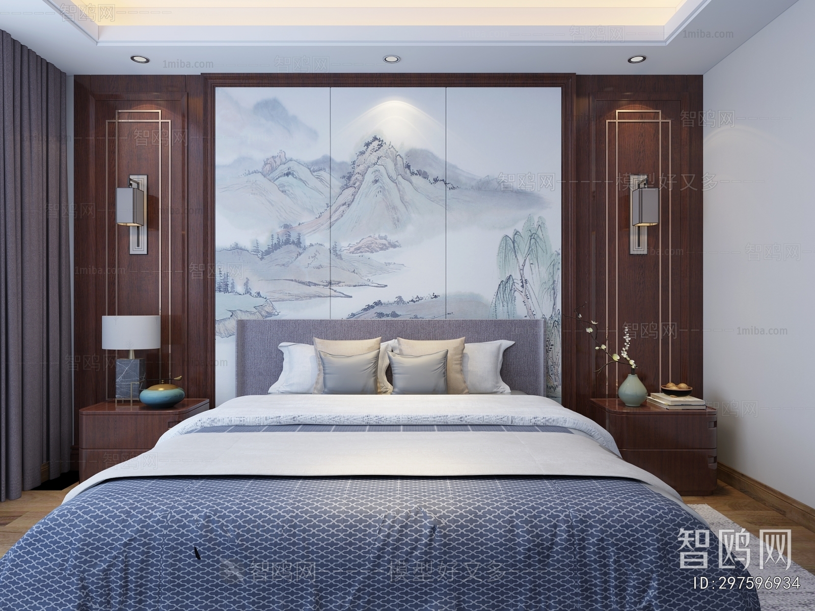 New Chinese Style Bedroom