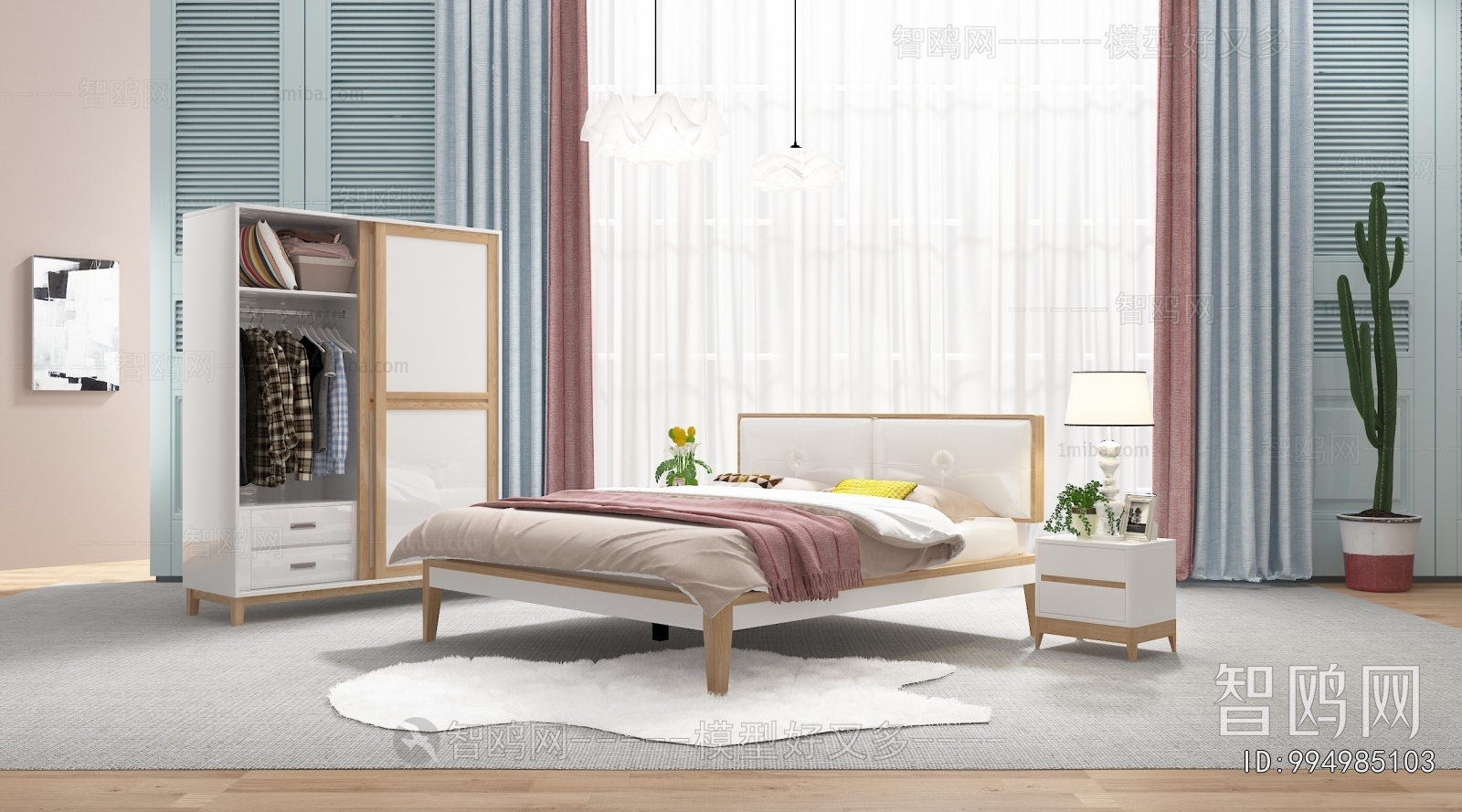 Nordic Style Double Bed