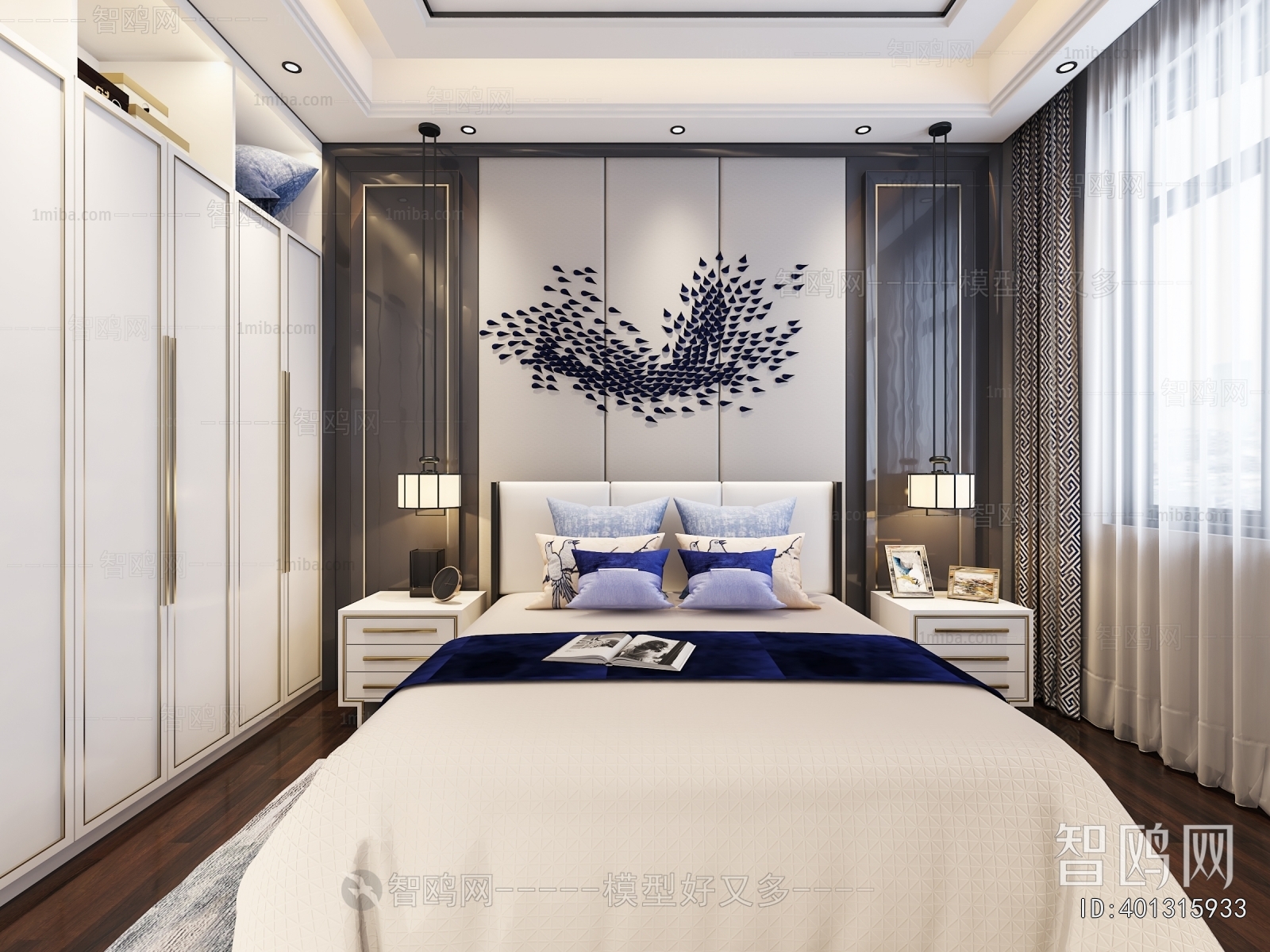 New Chinese Style Bedroom