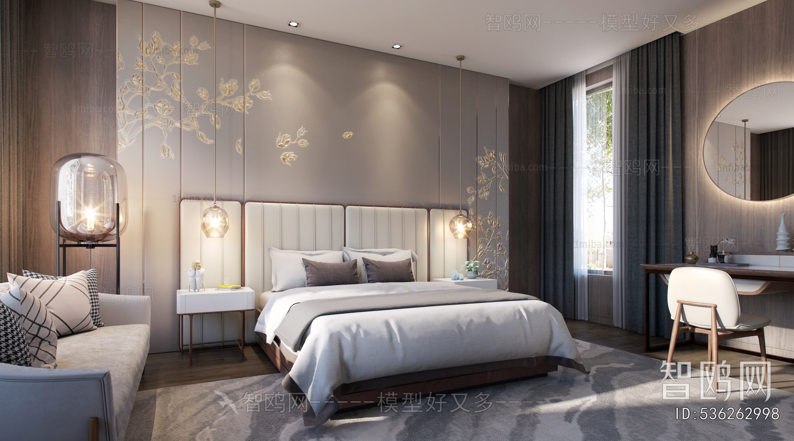 New Chinese Style Bedroom