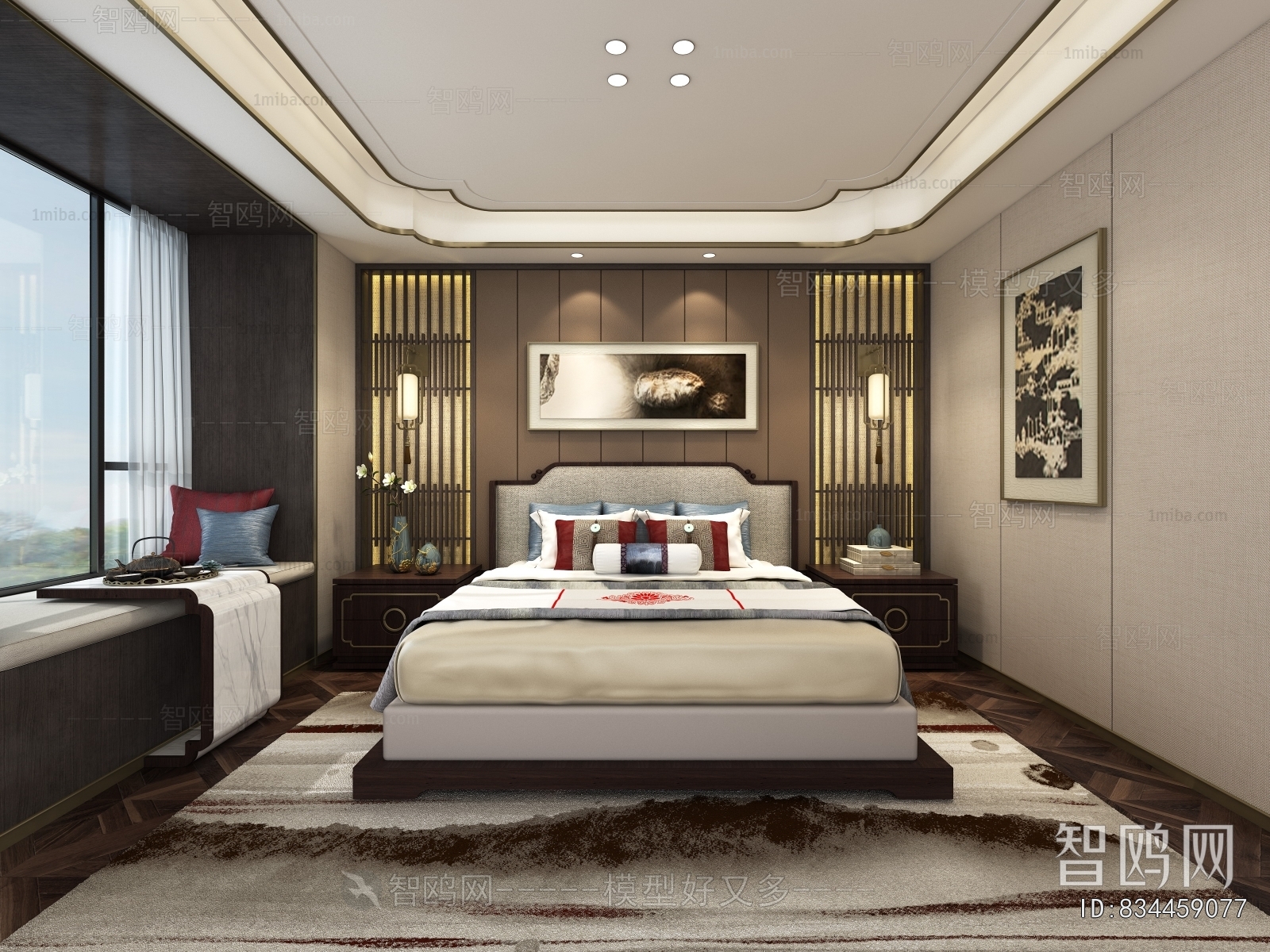 New Chinese Style Bedroom