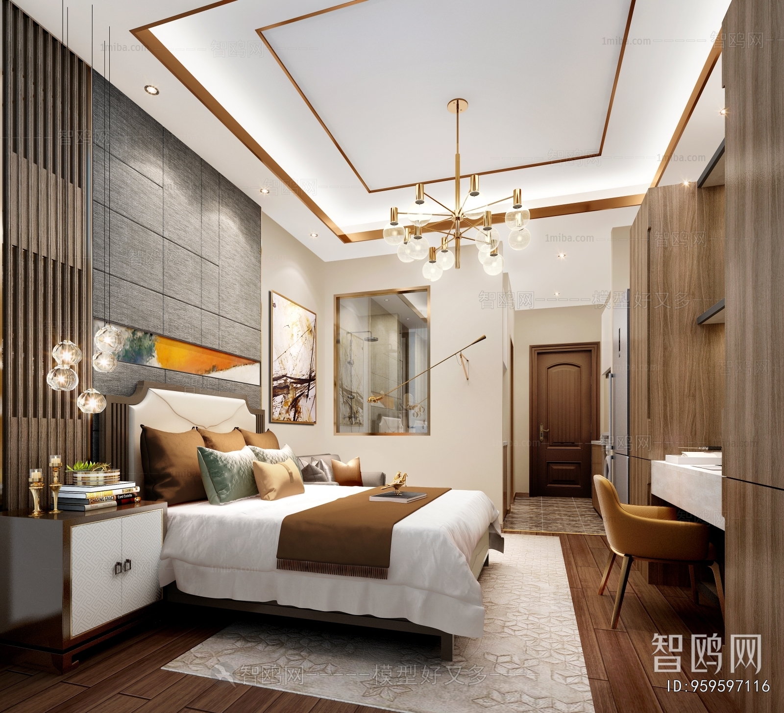 New Chinese Style Bedroom