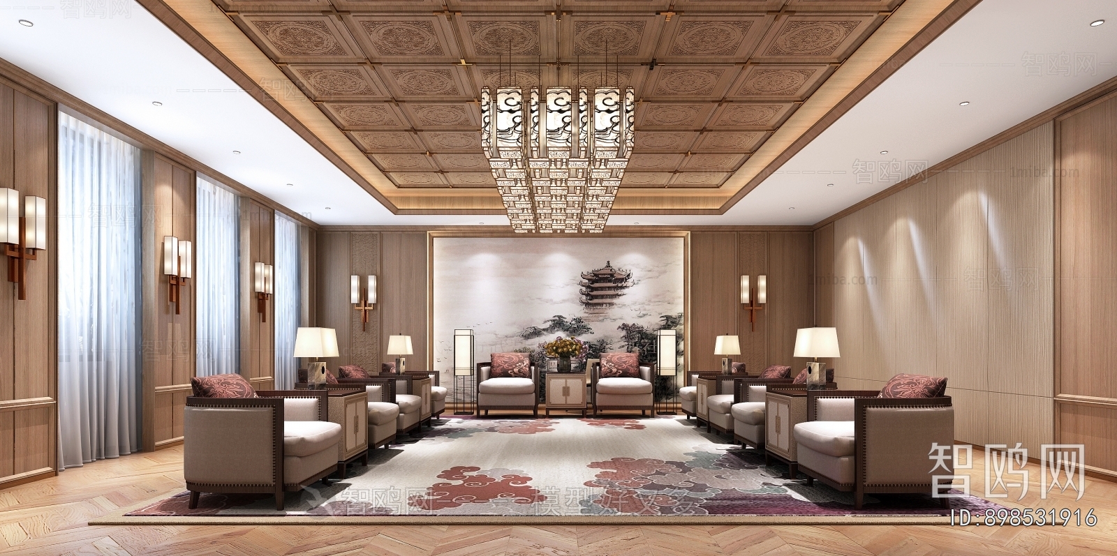 New Chinese Style Reception Room