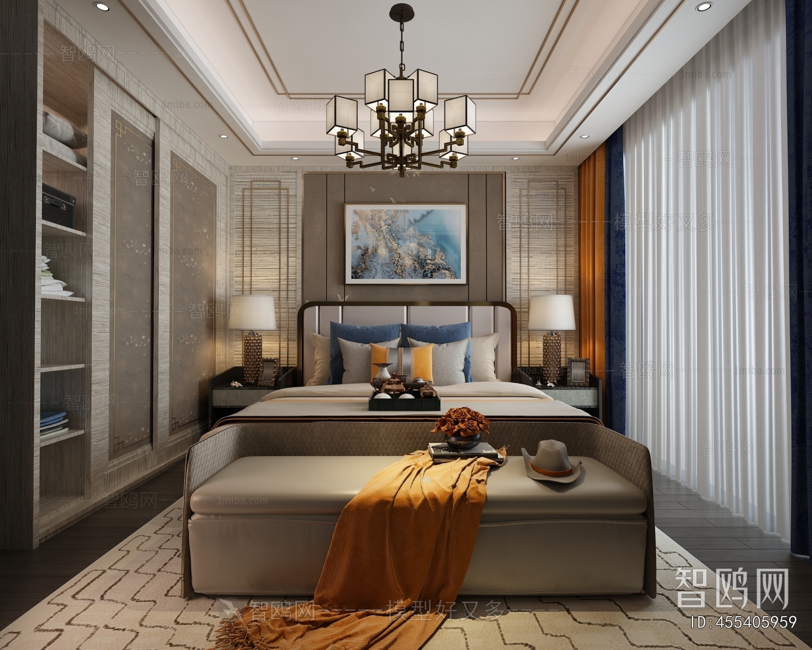 New Chinese Style Bedroom