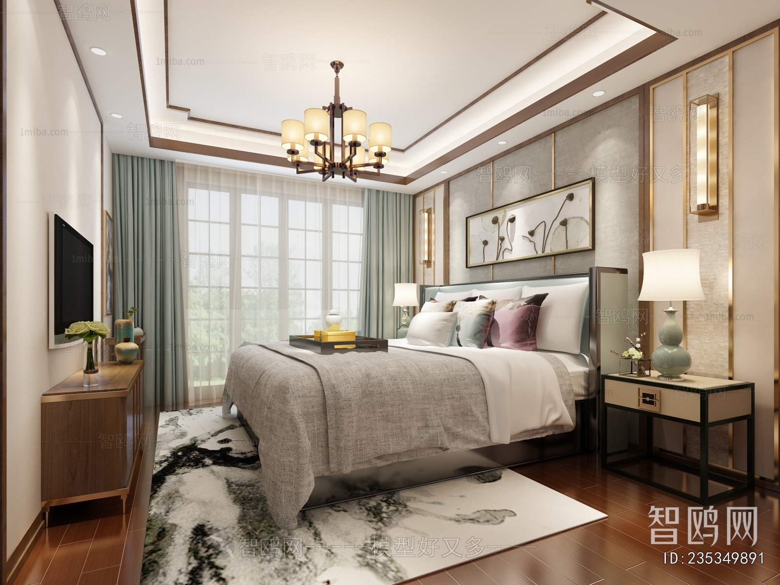 New Chinese Style Bedroom