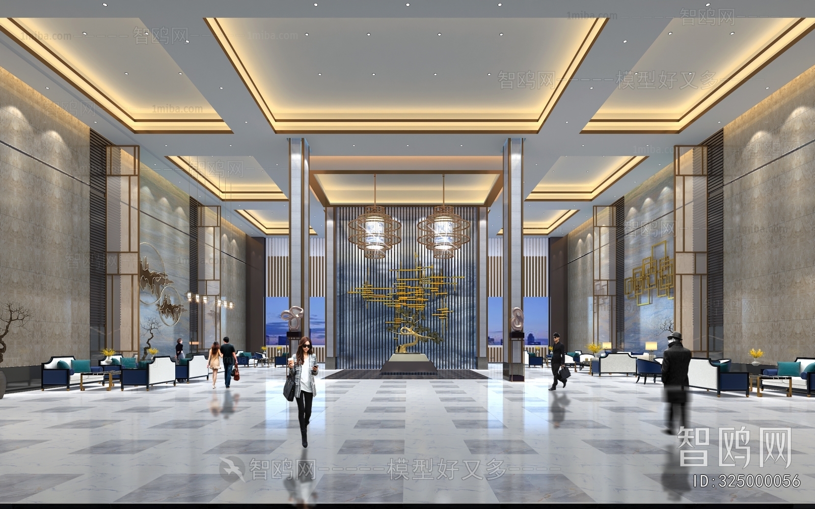 New Chinese Style Lobby Hall