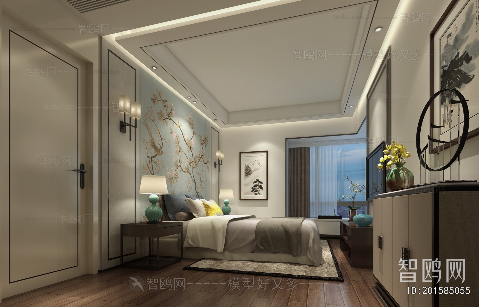 New Chinese Style Bedroom