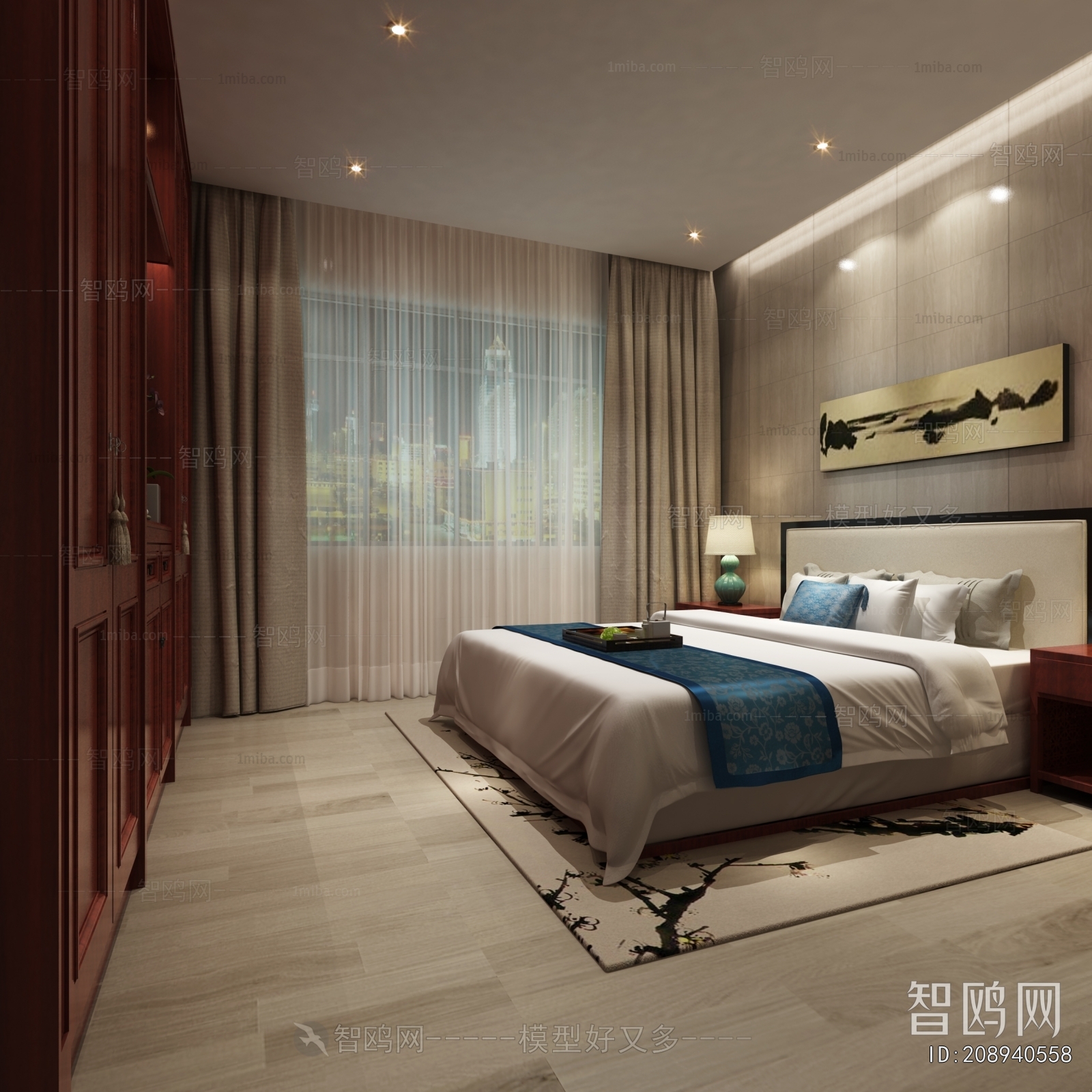 New Chinese Style Bedroom