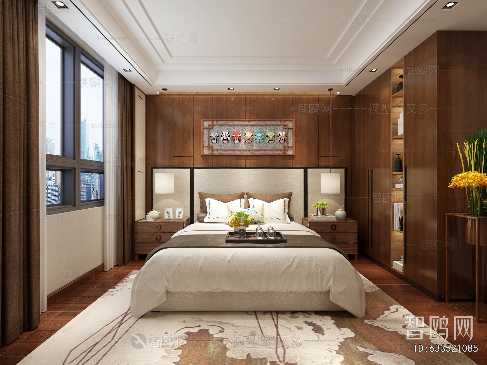 New Chinese Style Bedroom