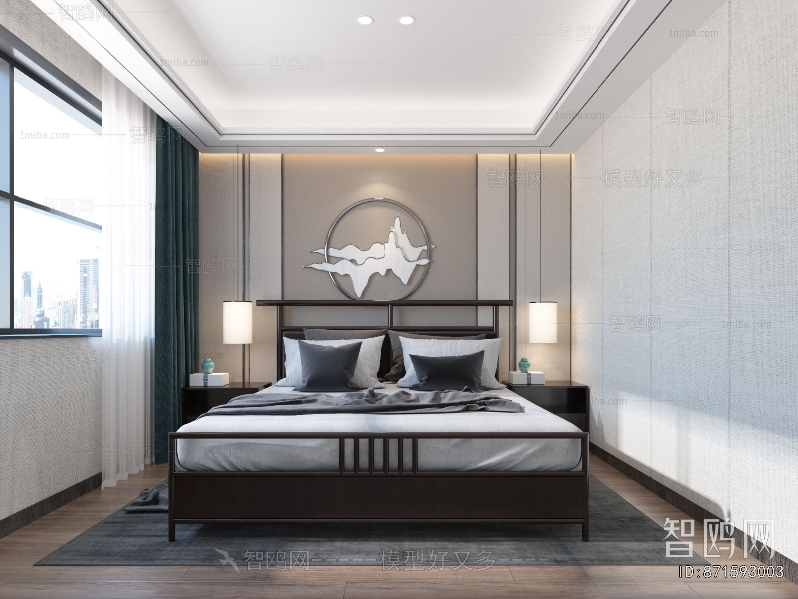 New Chinese Style Bedroom