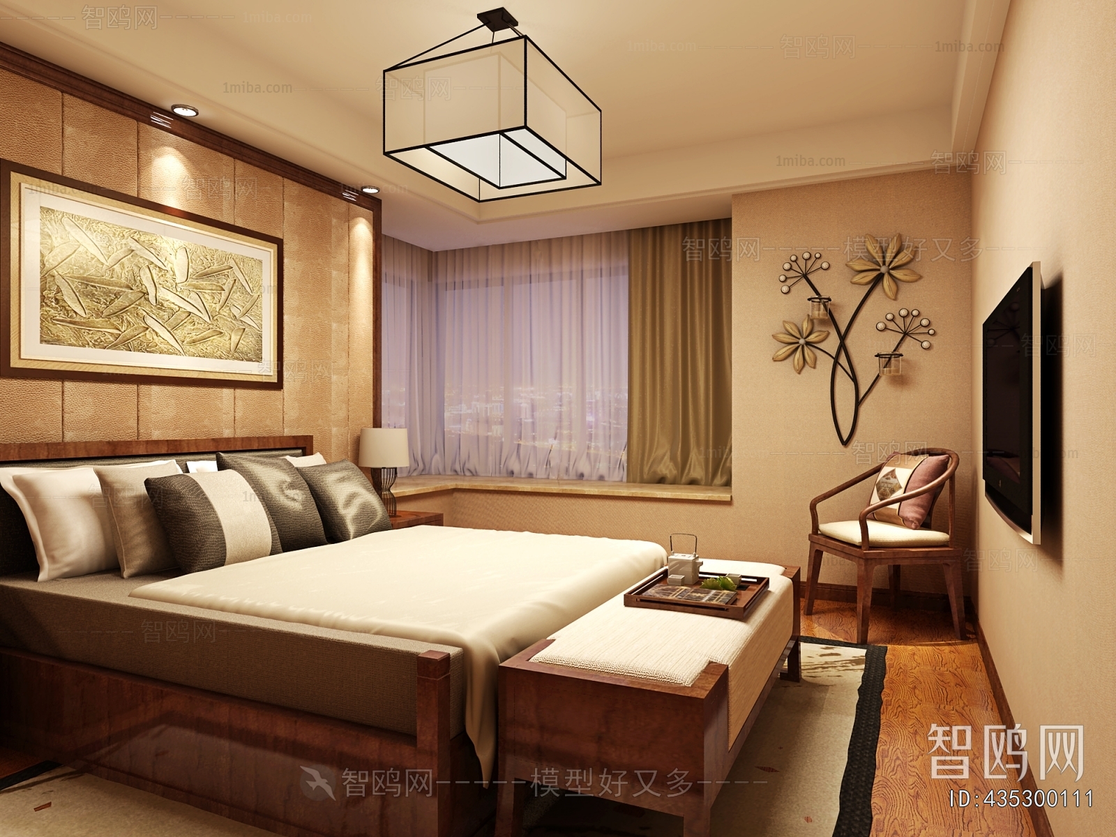 New Chinese Style Bedroom