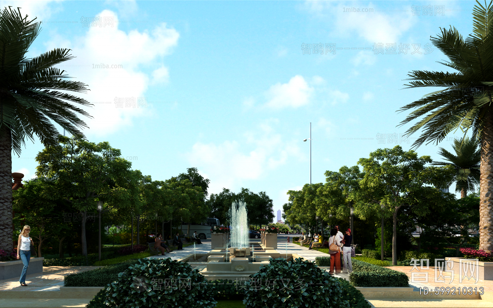 Modern Park Landscape