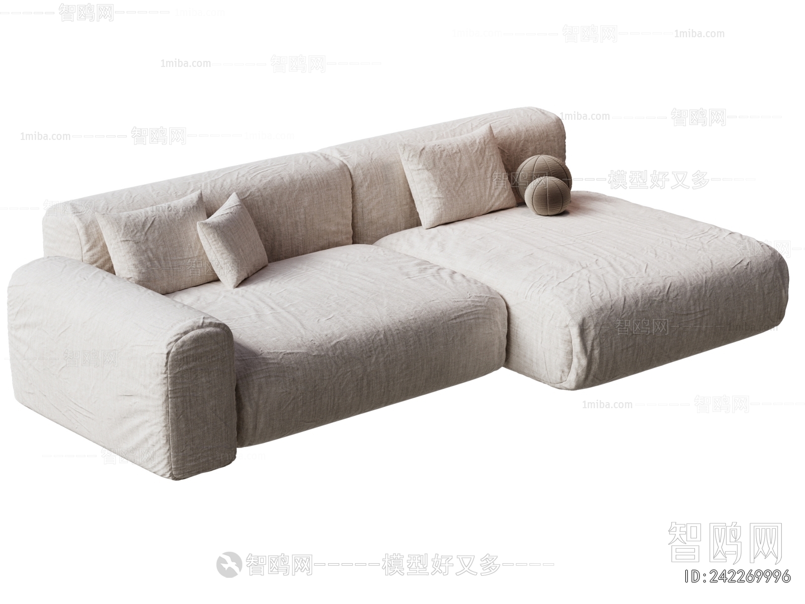 Wabi-sabi Style Corner Sofa