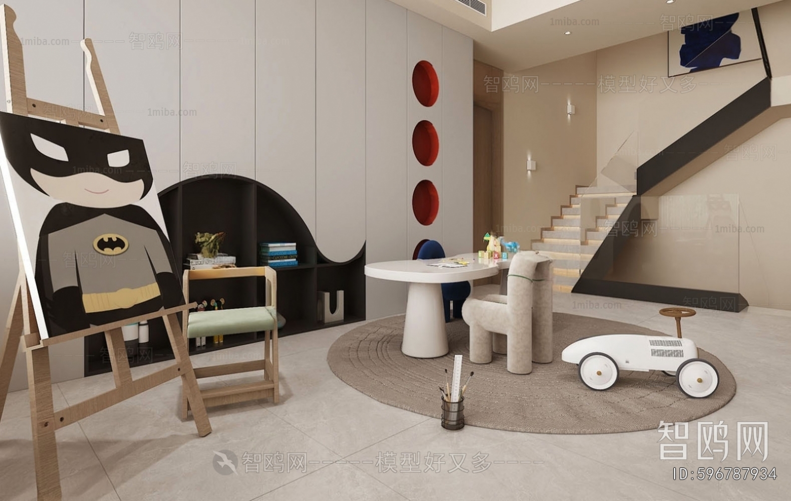 Modern Children's Room Activity Room