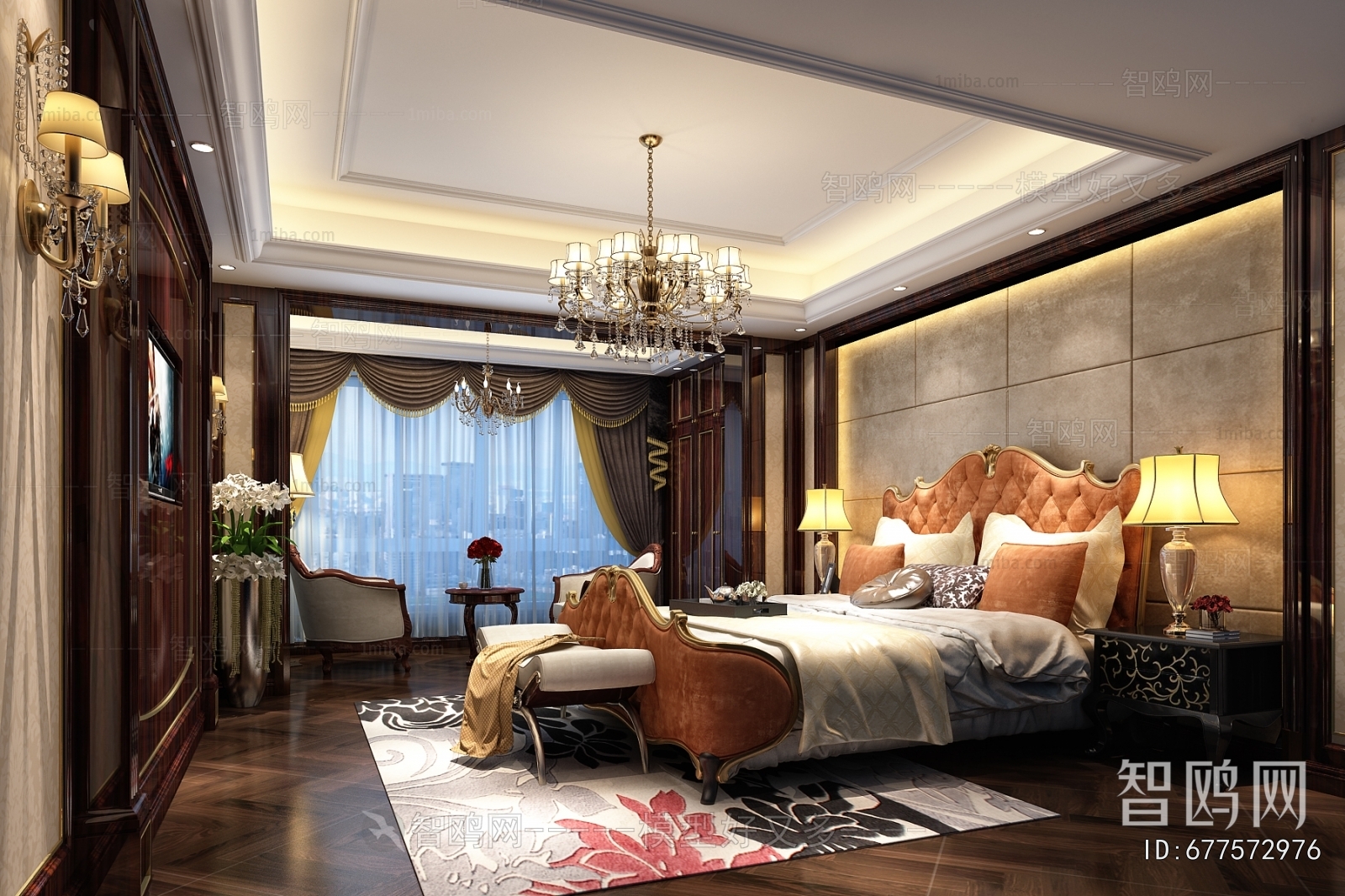 American Style Classical Style Bedroom