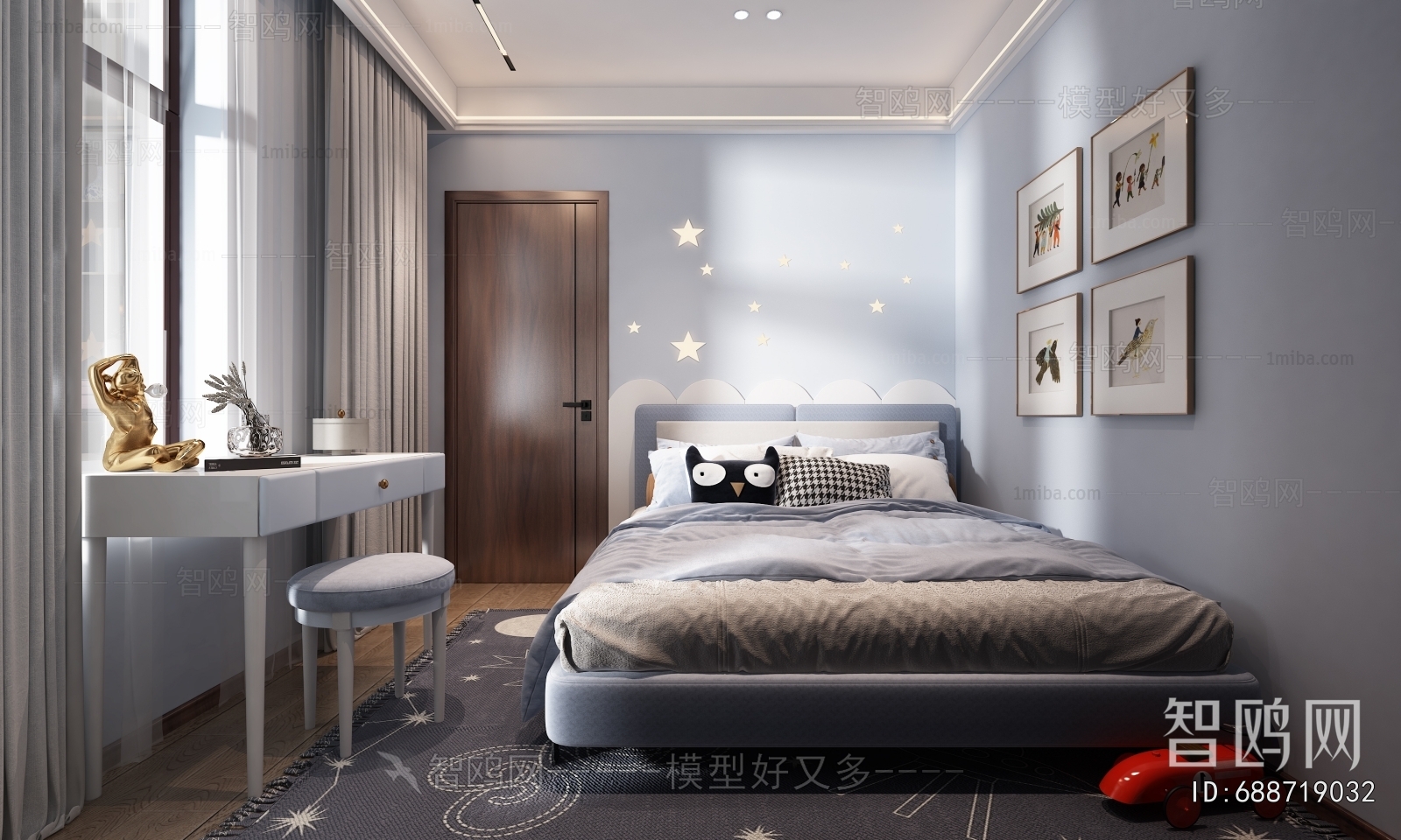 New Chinese Style Bedroom