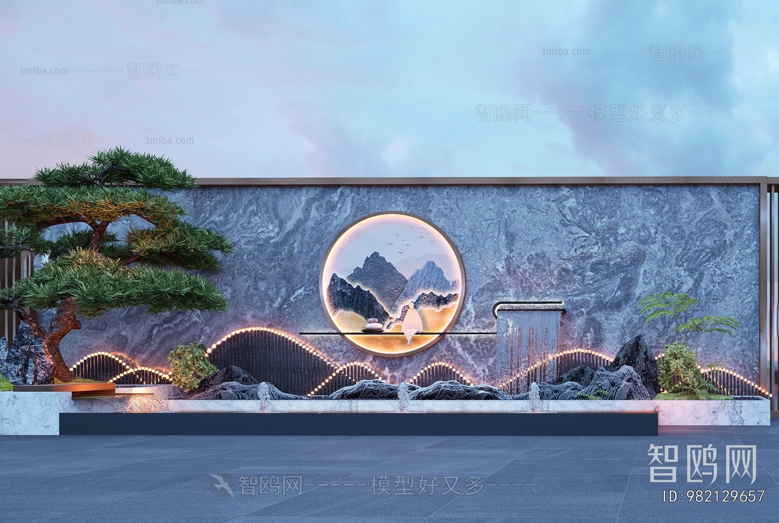 New Chinese Style Landscape Wall