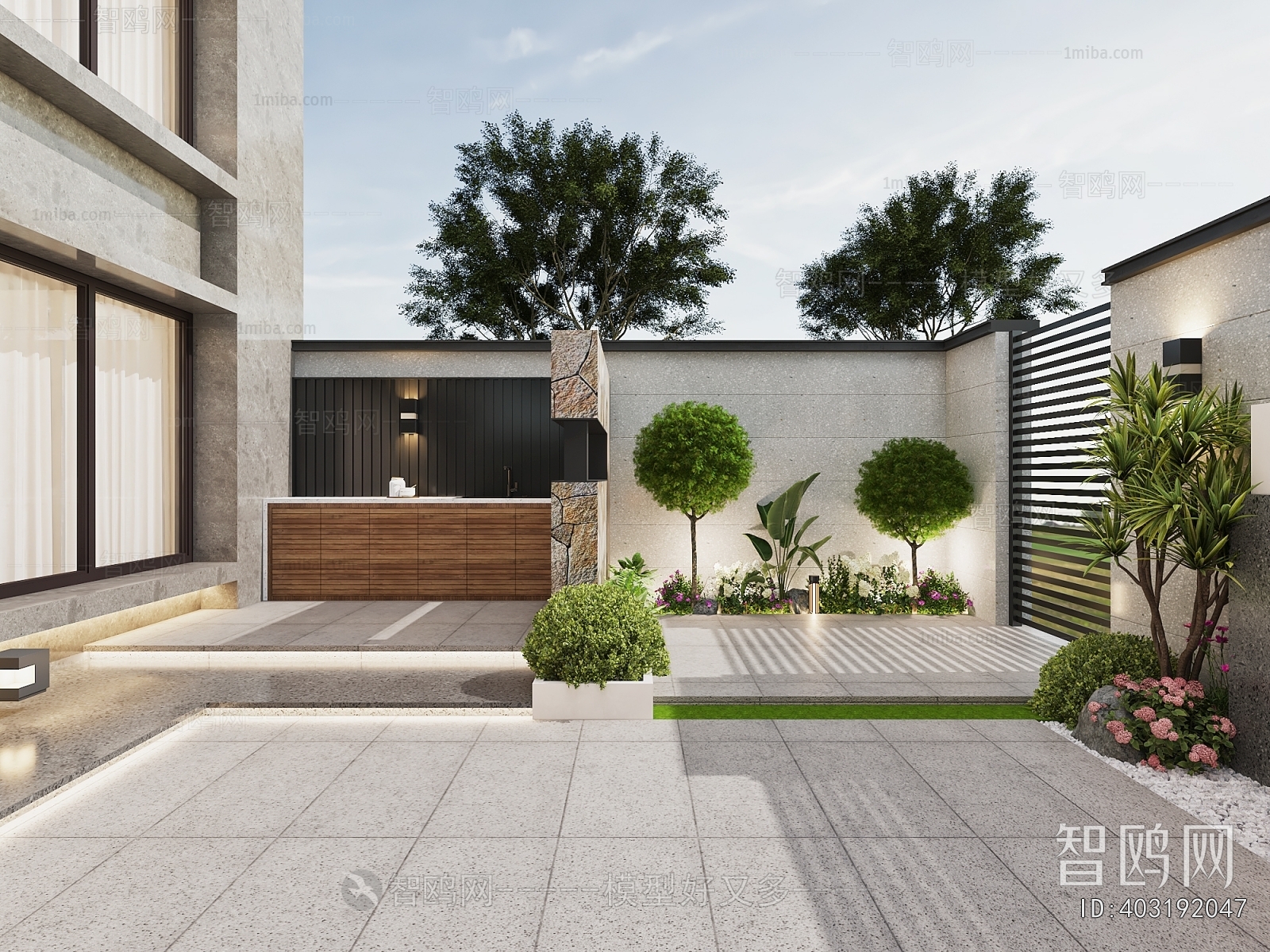 Modern Courtyard/landscape