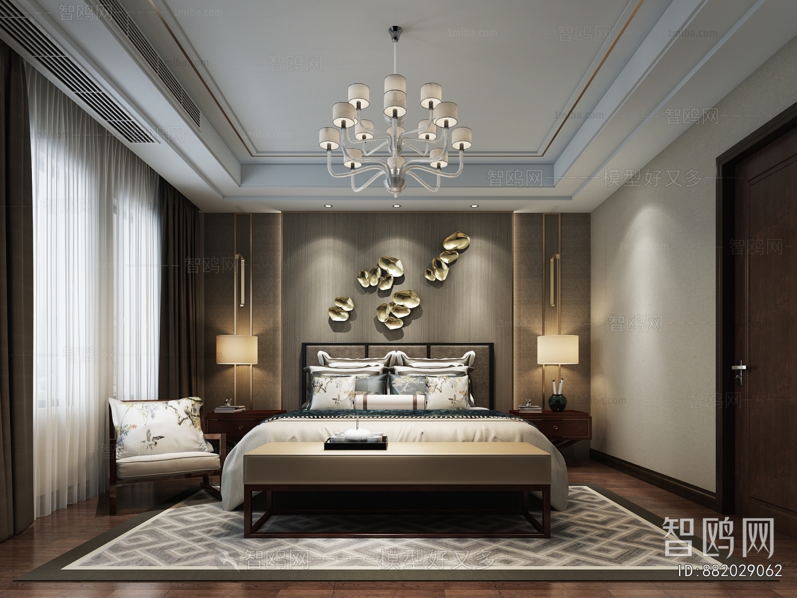 New Chinese Style Bedroom