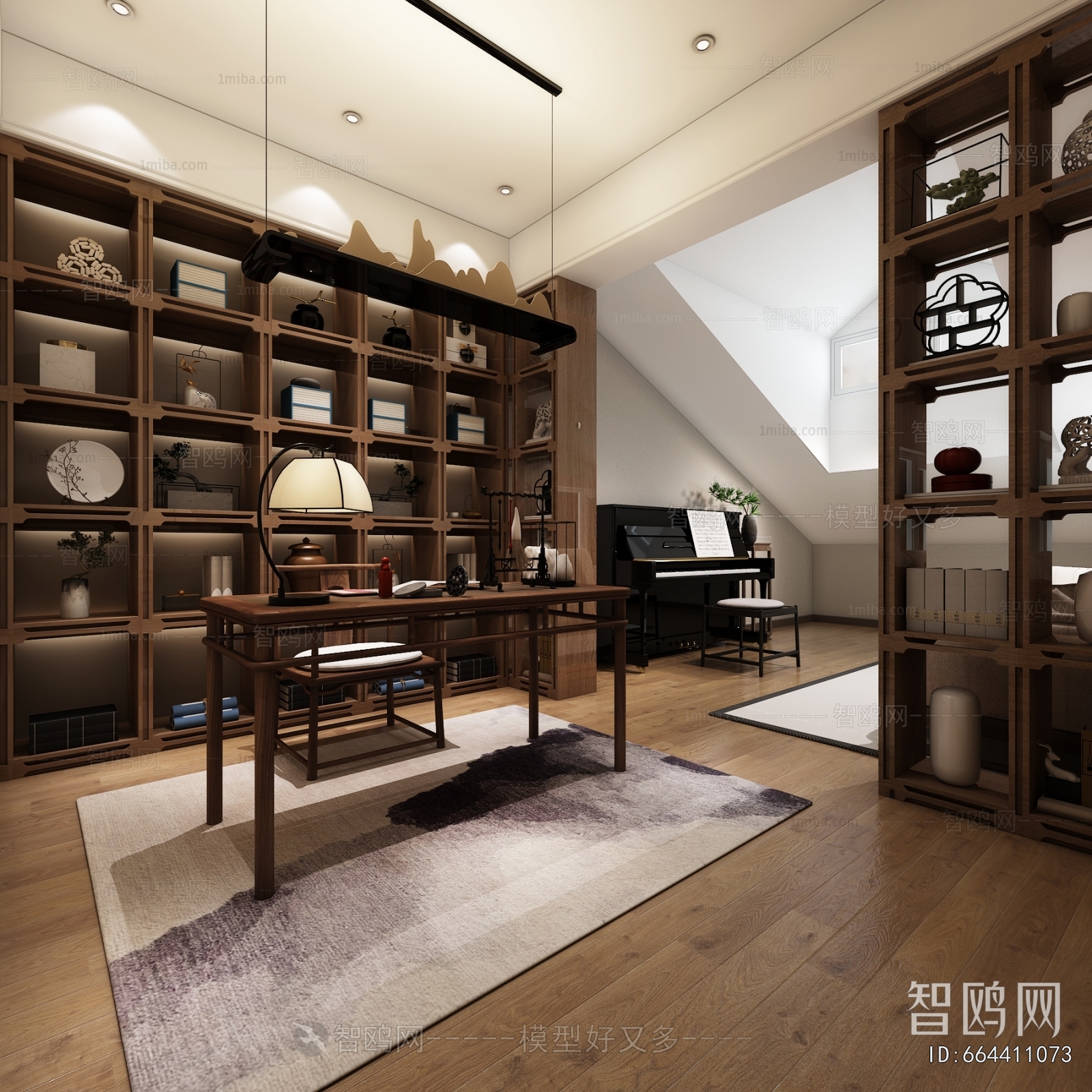 New Chinese Style Study Space