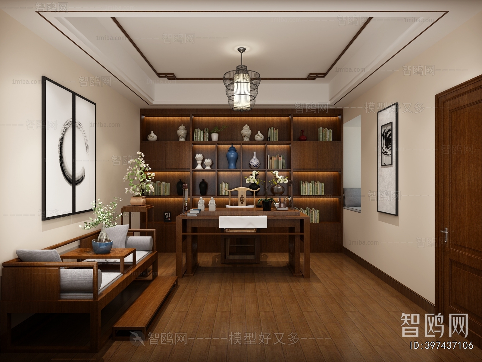 New Chinese Style Study Space