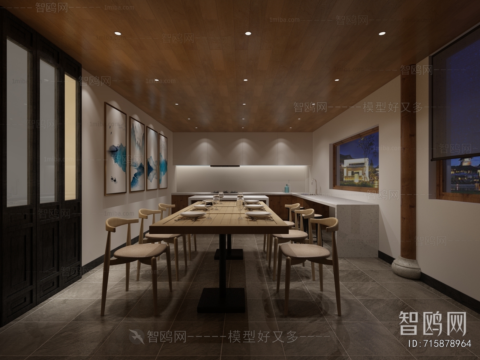 New Chinese Style Dining Room